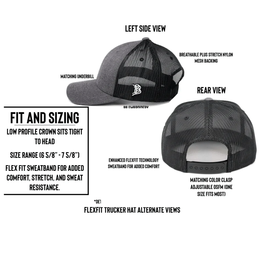Artius Man Flexfit Trucker Snapback - Charcoal/Black - Image 3