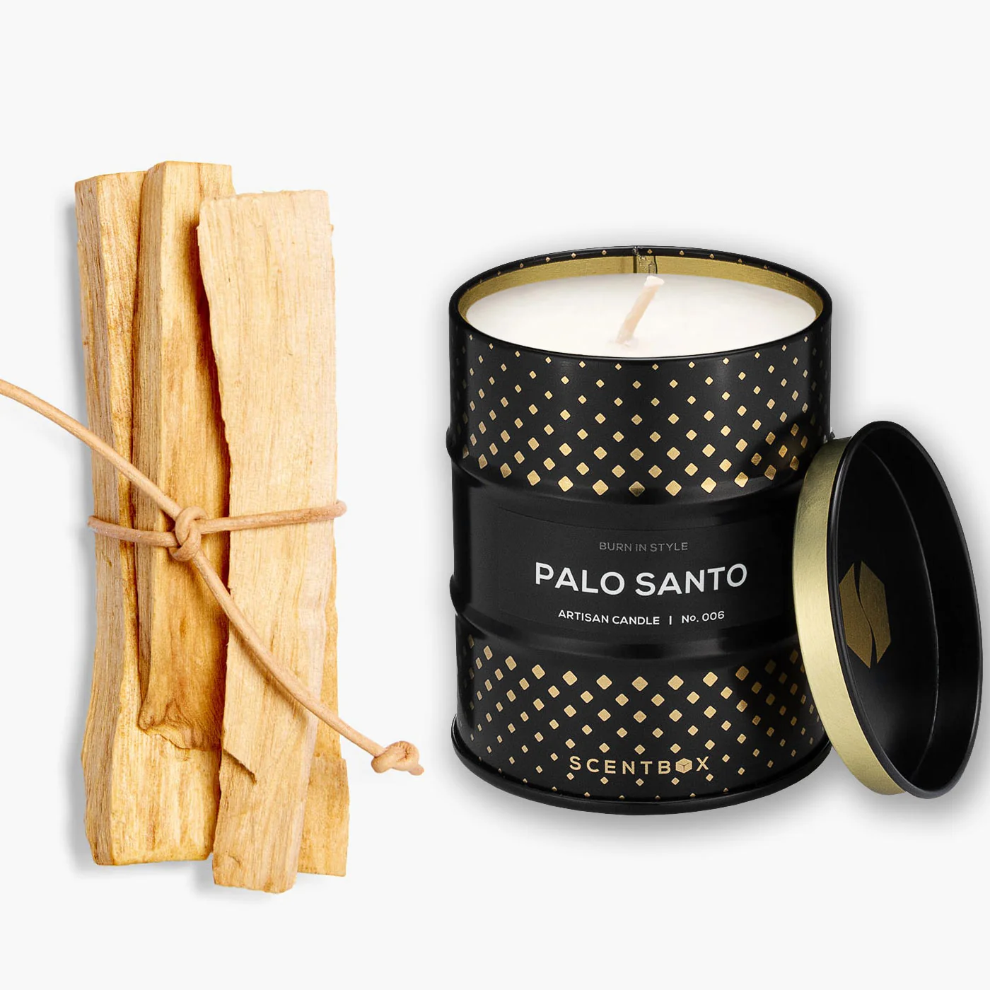 Gold Diamond Candle - Palo Santo - Image 2
